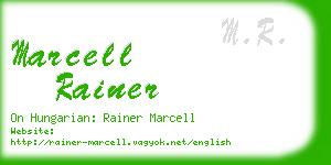 marcell rainer business card